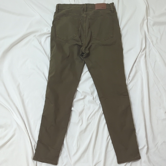 Madewell 10" High-Rise Skinny Jeans, Color Olive Wash Size 28 - Picture 14 of 15